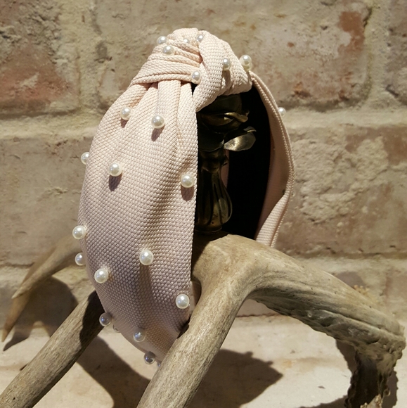 💓Embellished turban pearl headband - Picture 2 of 4